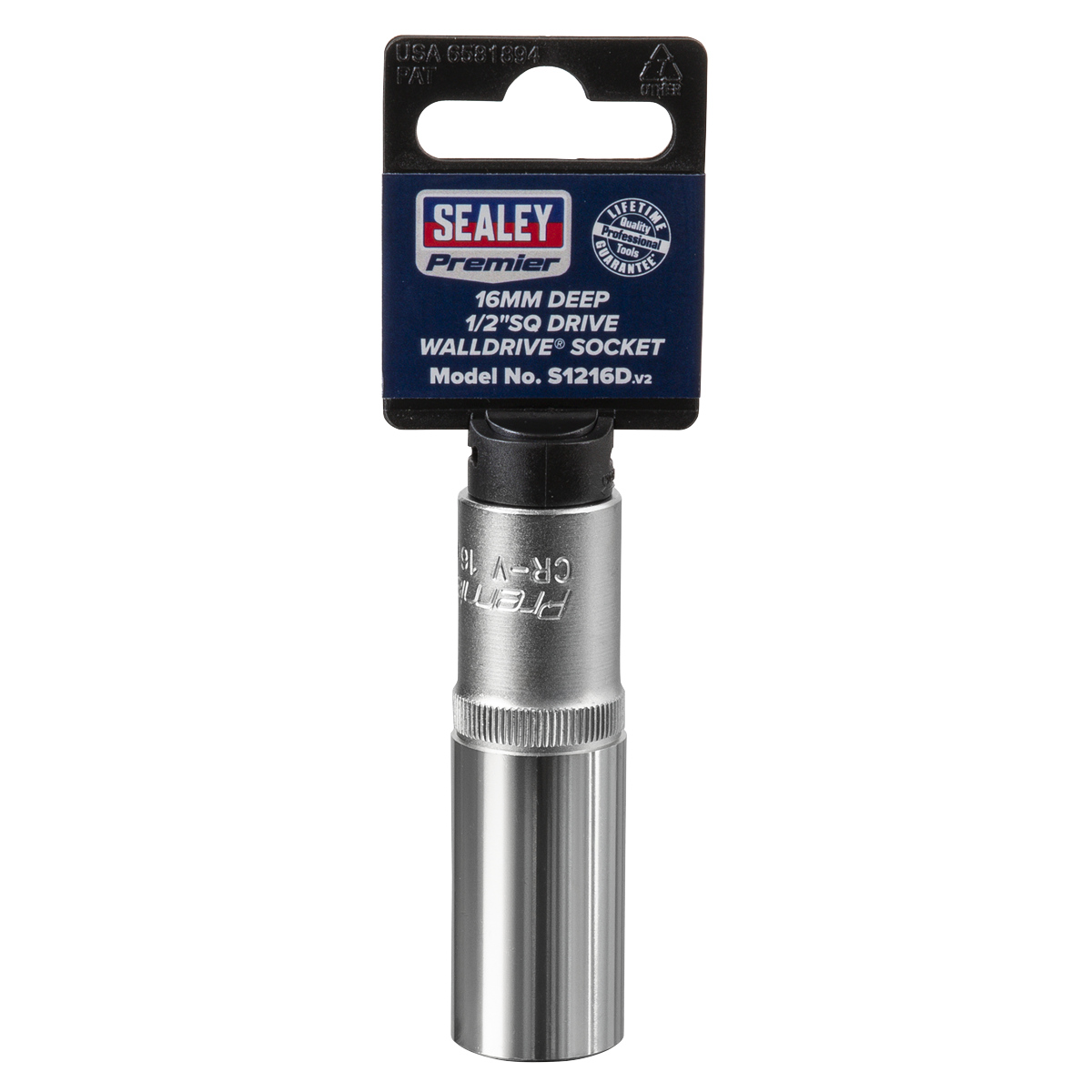 Deep Socket 1/2"Sq Drive 16mm S1216D