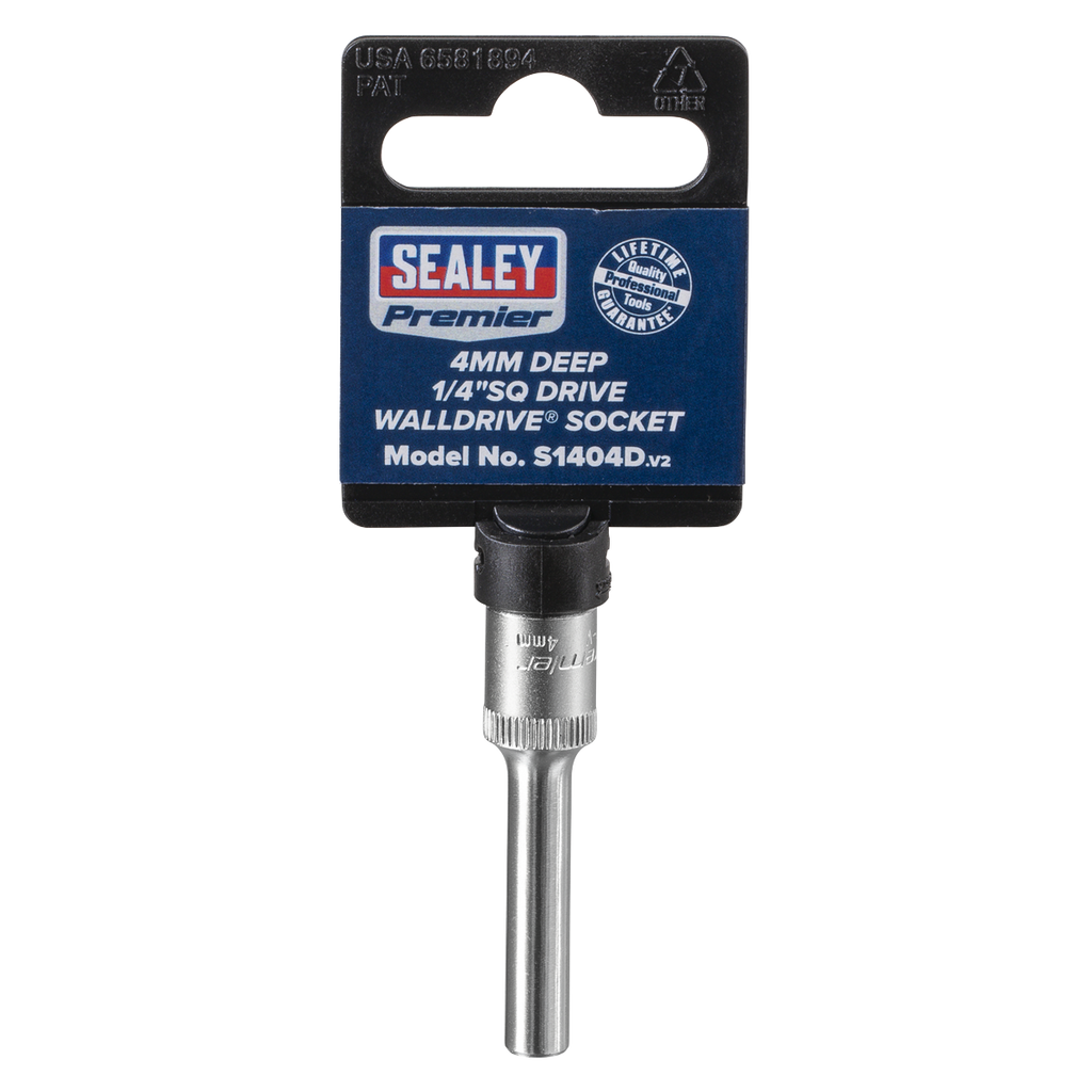 Deep Socket 1/4"Sq Drive 4mm S1404D