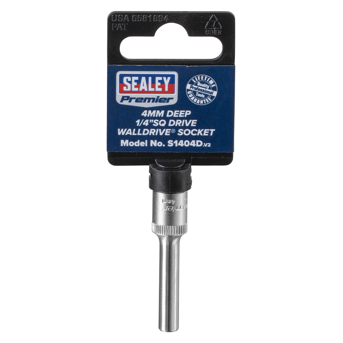 Deep Socket 1/4"Sq Drive 4mm S1404D