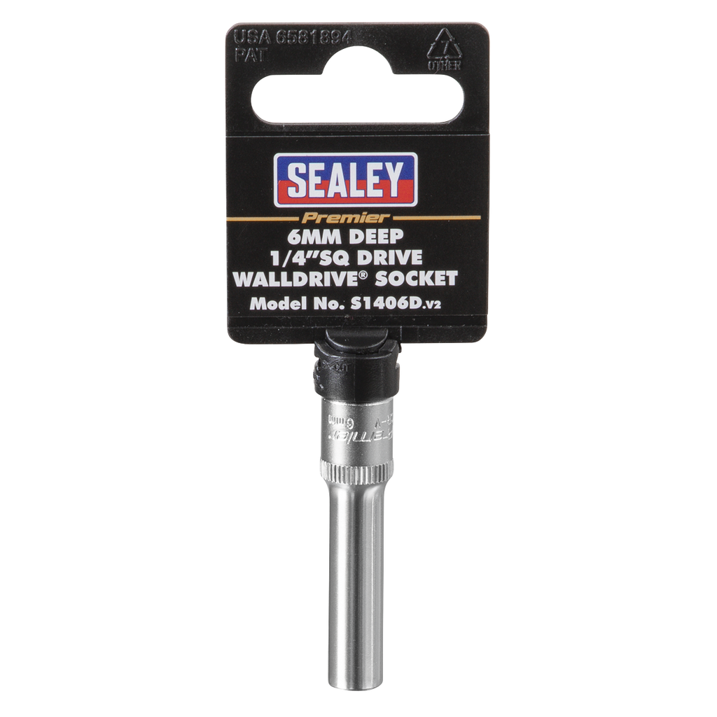 Deep Socket 1/4"Sq Drive 6mm S1406D