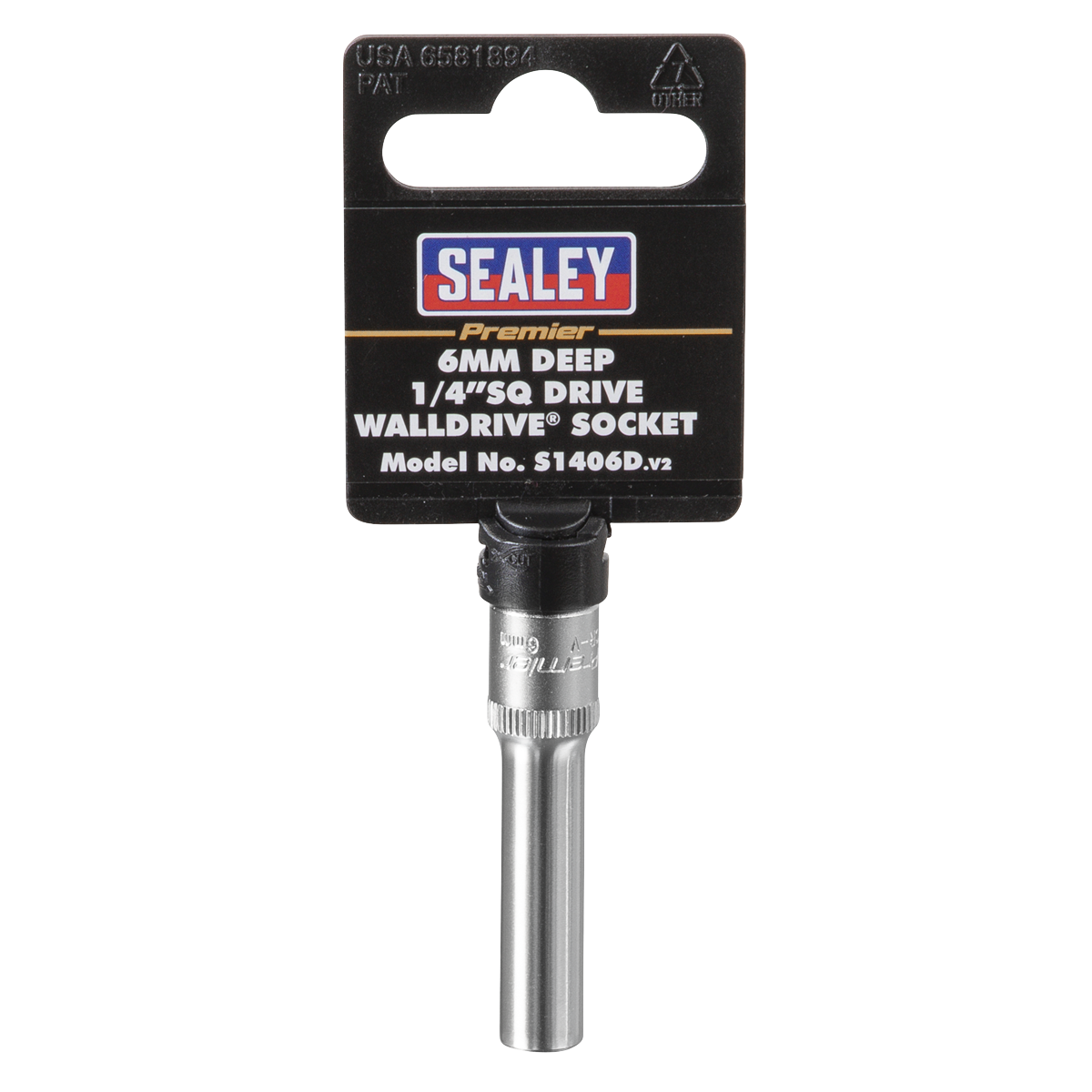 Deep Socket 1/4"Sq Drive 6mm S1406D
