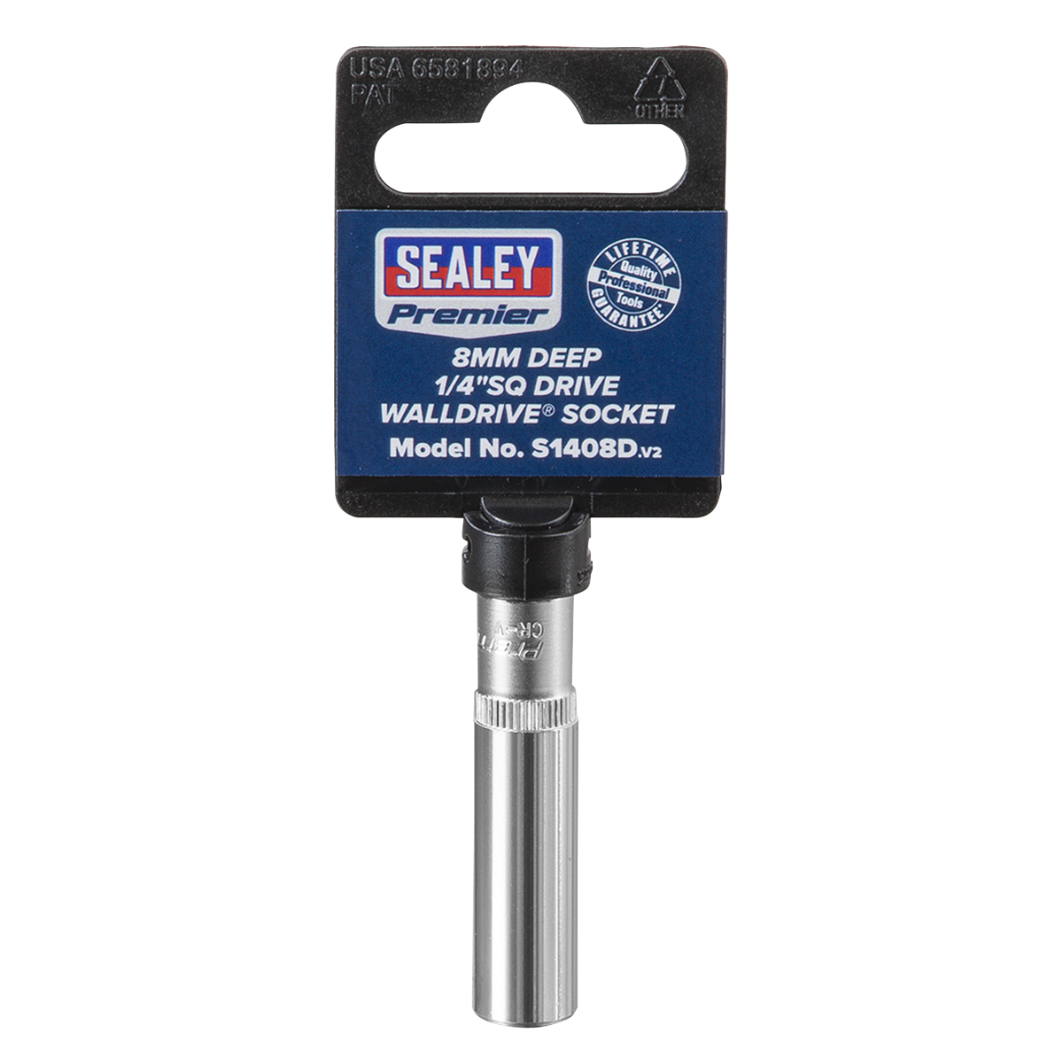 Deep Socket 1/4"Sq Drive 8mm S1408D
