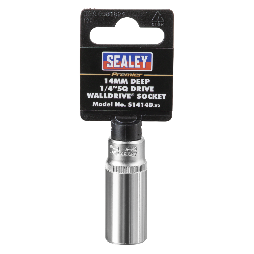 Deep Socket 1/4"Sq Drive 14mm S1414D
