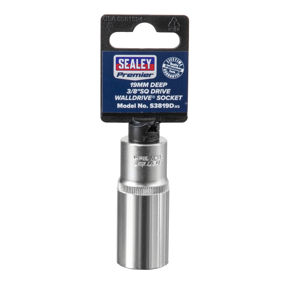 Deep Socket 3/8"Sq Drive 19mm S3819D