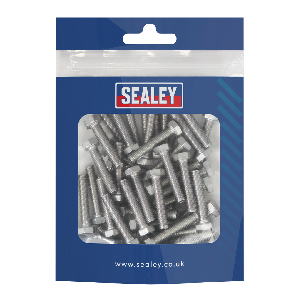 Stainless Steel Hex Head Set Screw DIN 933 - M5 X 25 A2 - Pack of 50 S525