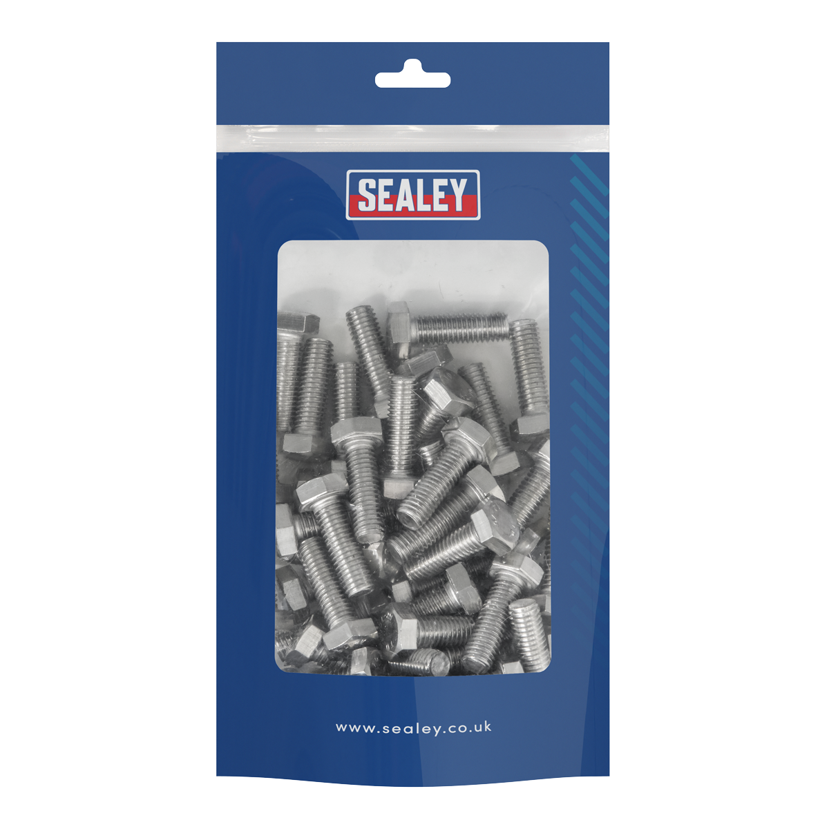 Stainless Steel Hex Head Set Screw DIN 933 - M8 X 25 A2 - Pack of 50 S825S