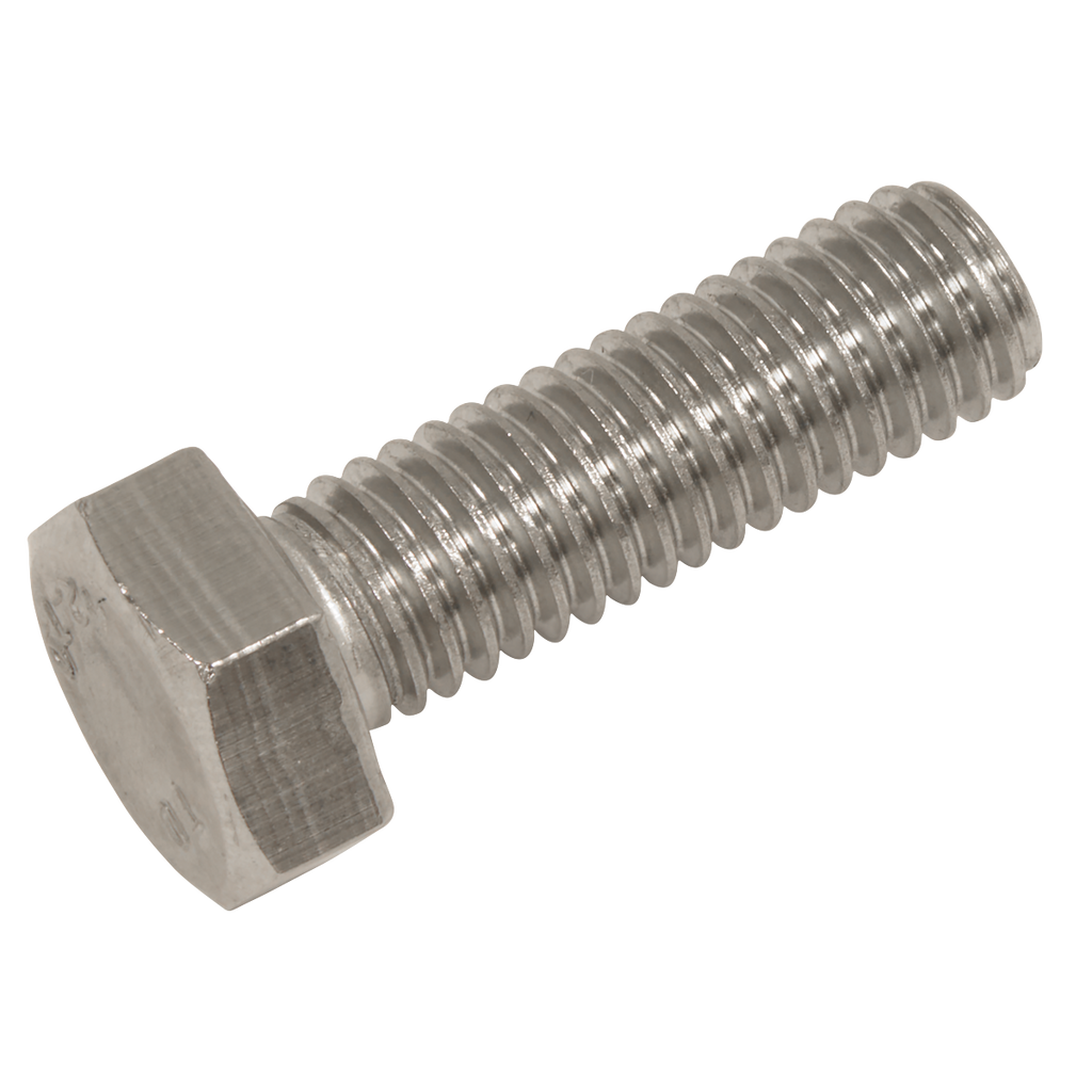 Stainless Steel Hex Head Set Screw DIN 933 - M8 X 25 A2 - Pack of 50 S825S