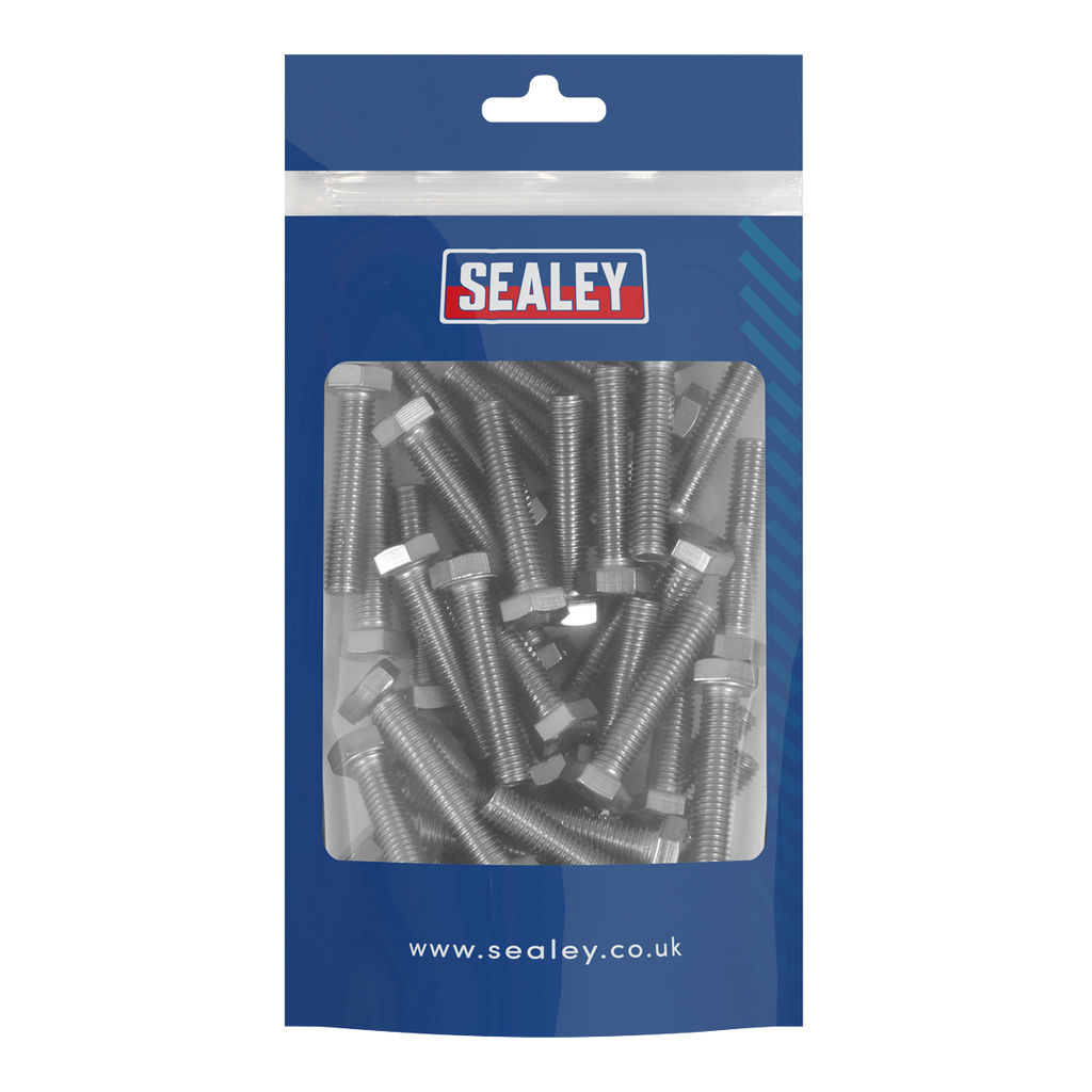 Stainless Steel Set Screw M8 x 1.25 Pitch, DIN 933 - Pack of 50 S840S