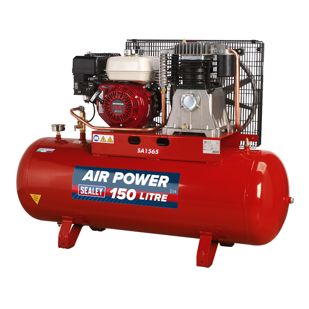 150L Belt Drive Air Compressor with Petrol Engine 6.5hp SA1565