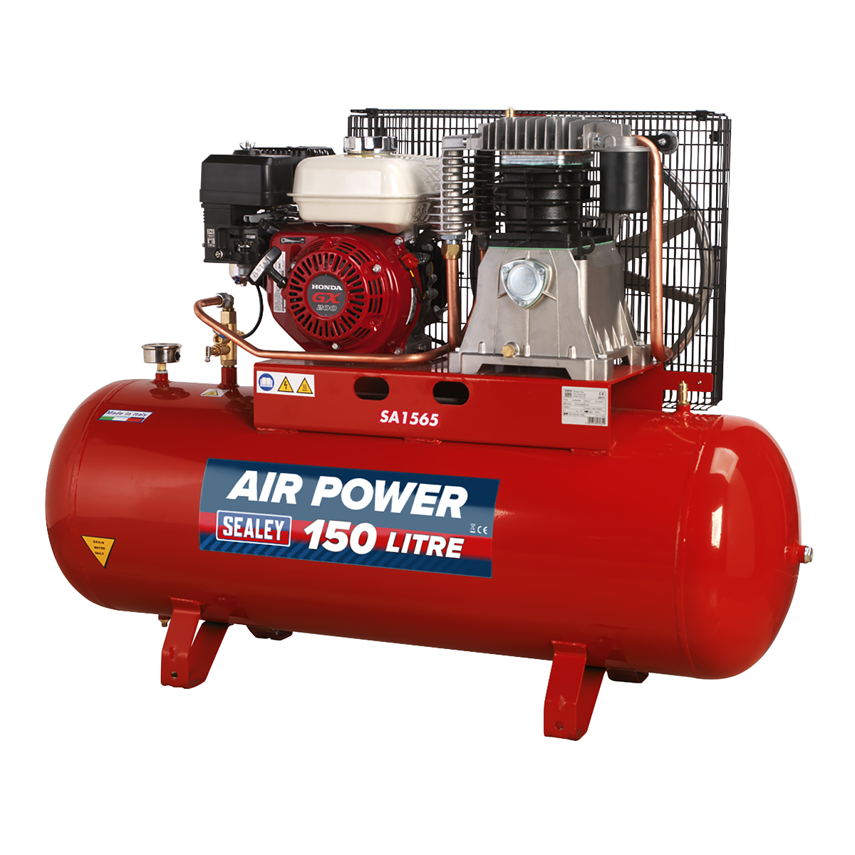 150L Belt Drive Air Compressor with Petrol Engine 6.5hp SA1565