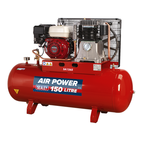 150L Belt Drive Air Compressor with Petrol Engine 6.5hp SA1565