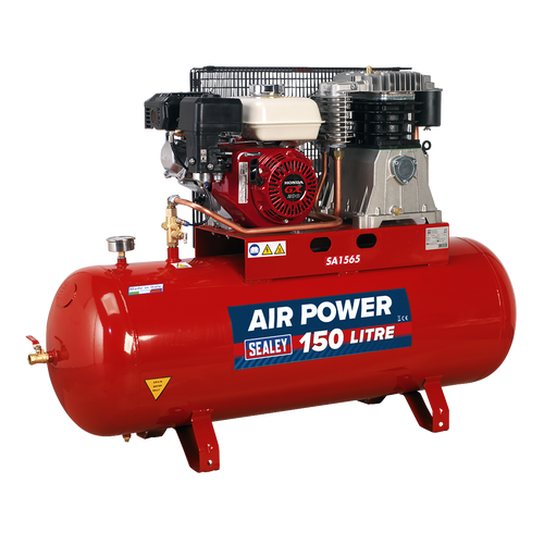 150L Belt Drive Air Compressor with Petrol Engine 6.5hp SA1565