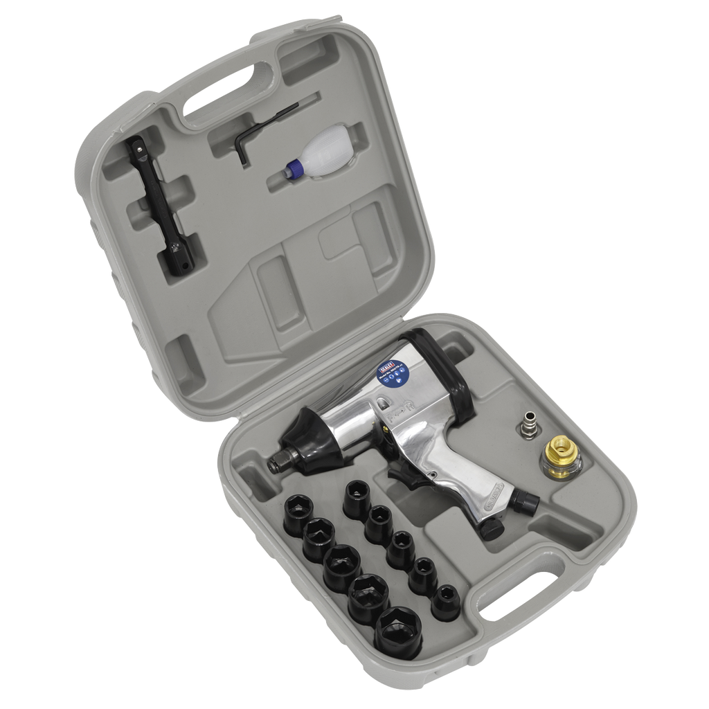 Air Impact Wrench Kit with Sockets 1/2"Sq Drive SA2/TS