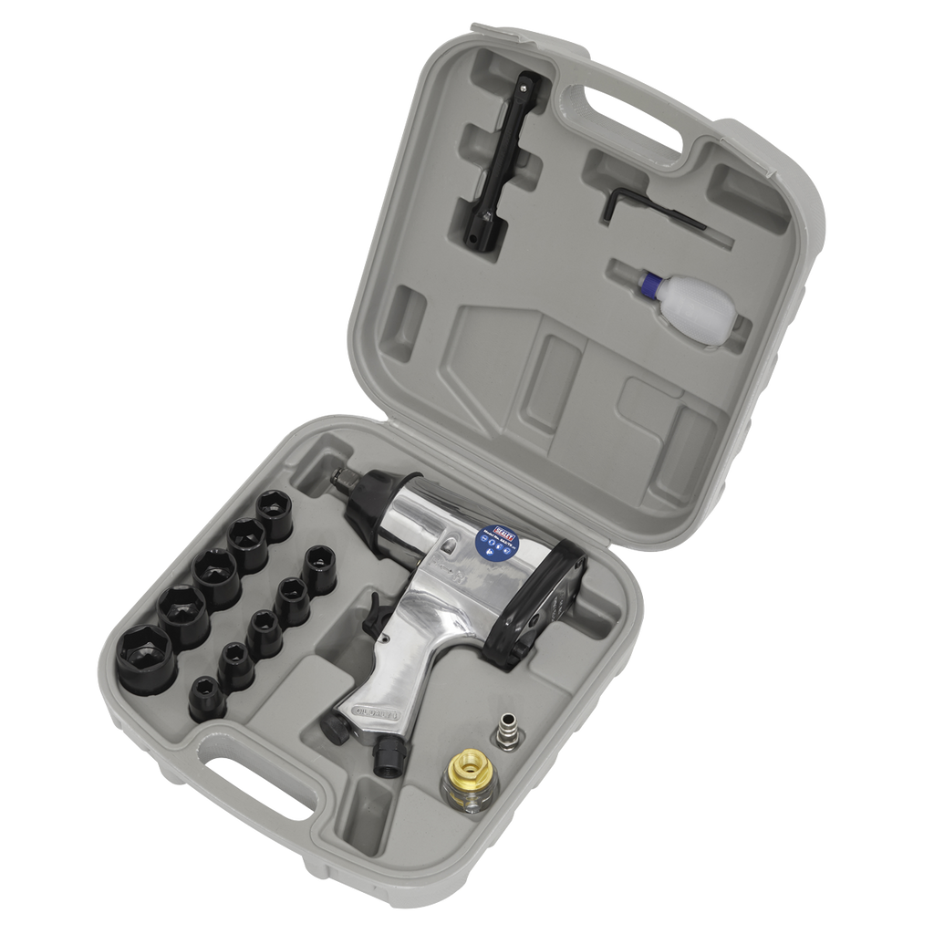 Air Impact Wrench Kit with Sockets 1/2"Sq Drive SA2/TS