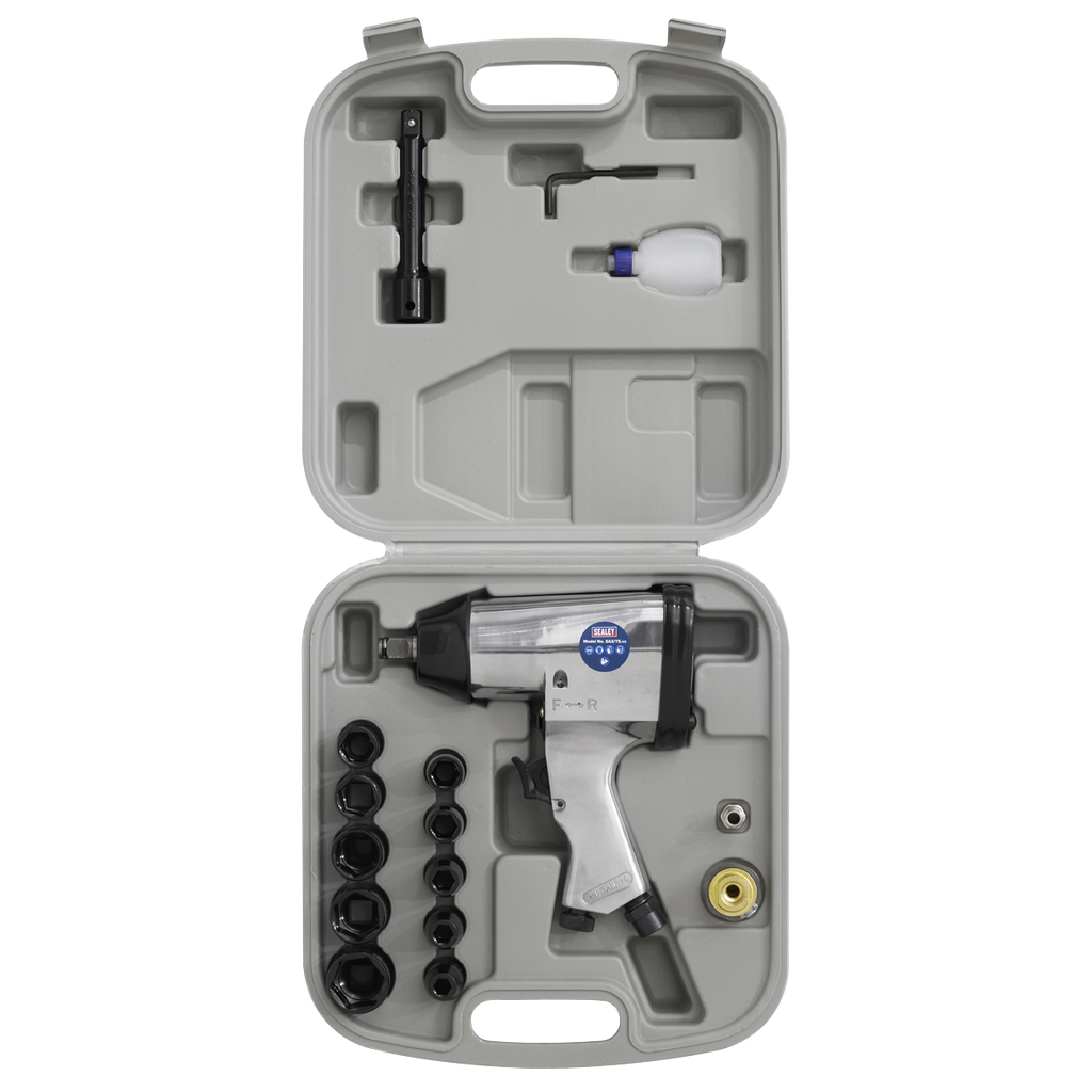 Air Impact Wrench Kit with Sockets 1/2"Sq Drive SA2/TS