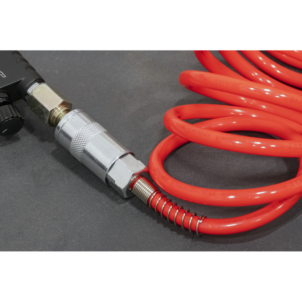 PE Coiled Air Hose with Couplings 5m x 5mm SA305