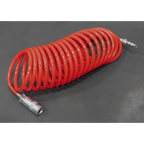 PE Coiled Air Hose with Couplings 5m x 5mm SA305