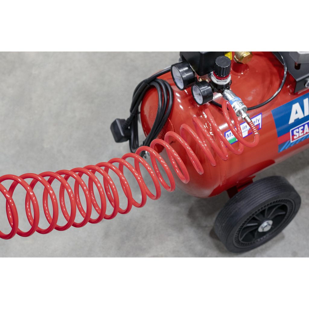 PE Coiled Air Hose with Couplings 5m x 5mm SA305
