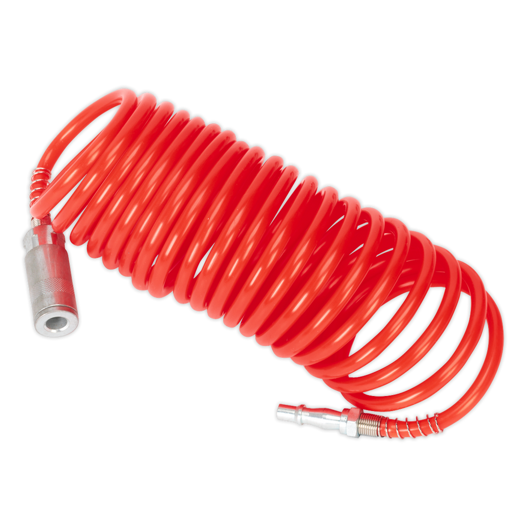 PE Coiled Air Hose with Couplings 5m x 5mm SA305