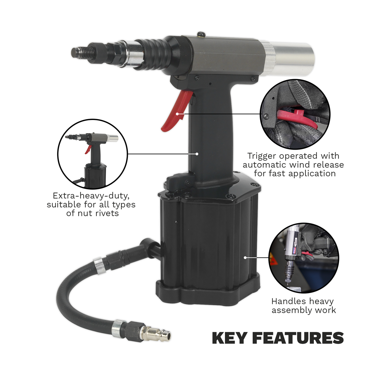 Air/Hydraulic Nut Riveter Vacuum System SA317