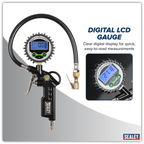 Digital Pistol Grip Tyre Inflator with Clip-On Connector SA332D