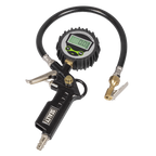 Digital Pistol Grip Tyre Inflator with Clip-On Connector SA332D