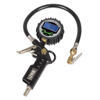 Digital Pistol Grip Tyre Inflator with Clip-On Connector SA332D