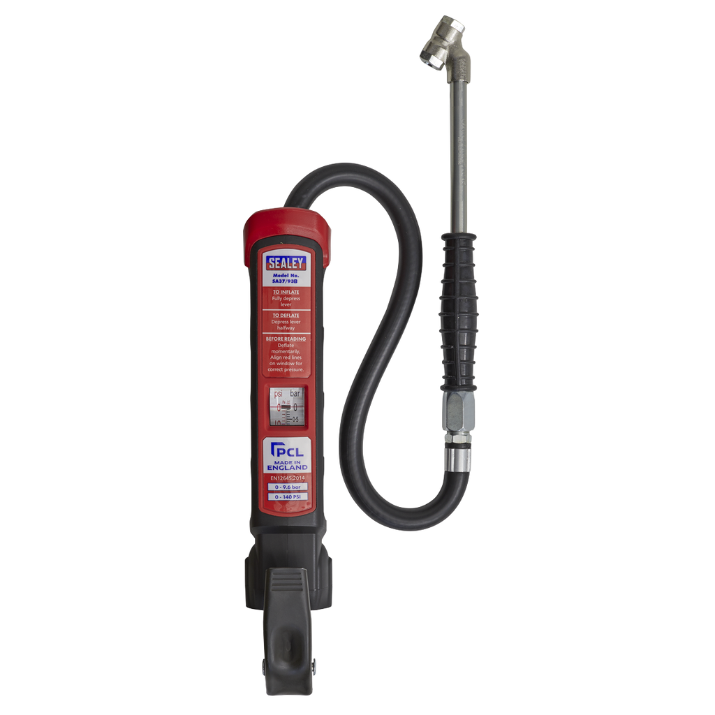 PCL Anodised Tyre Inflator with Twin Push-On Connector SA37/93B