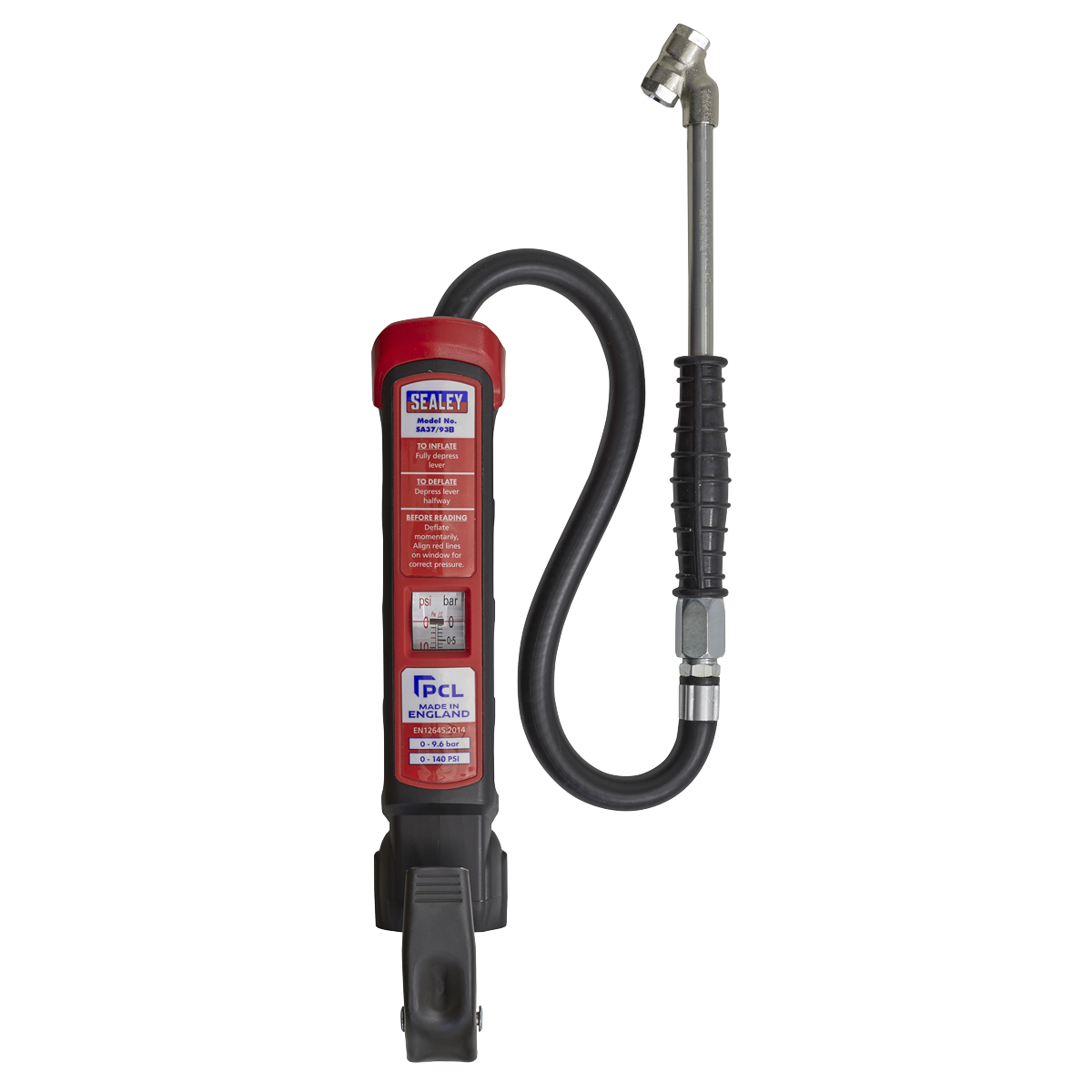 PCL Anodised Tyre Inflator with Twin Push-On Connector SA37/93B