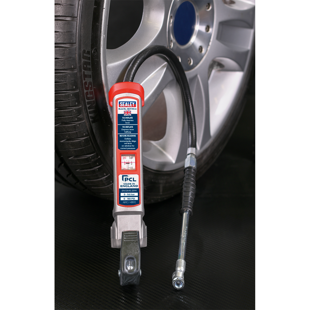 PCL Professional Tyre Inflator with Twin Push-On Connector SA37/93
