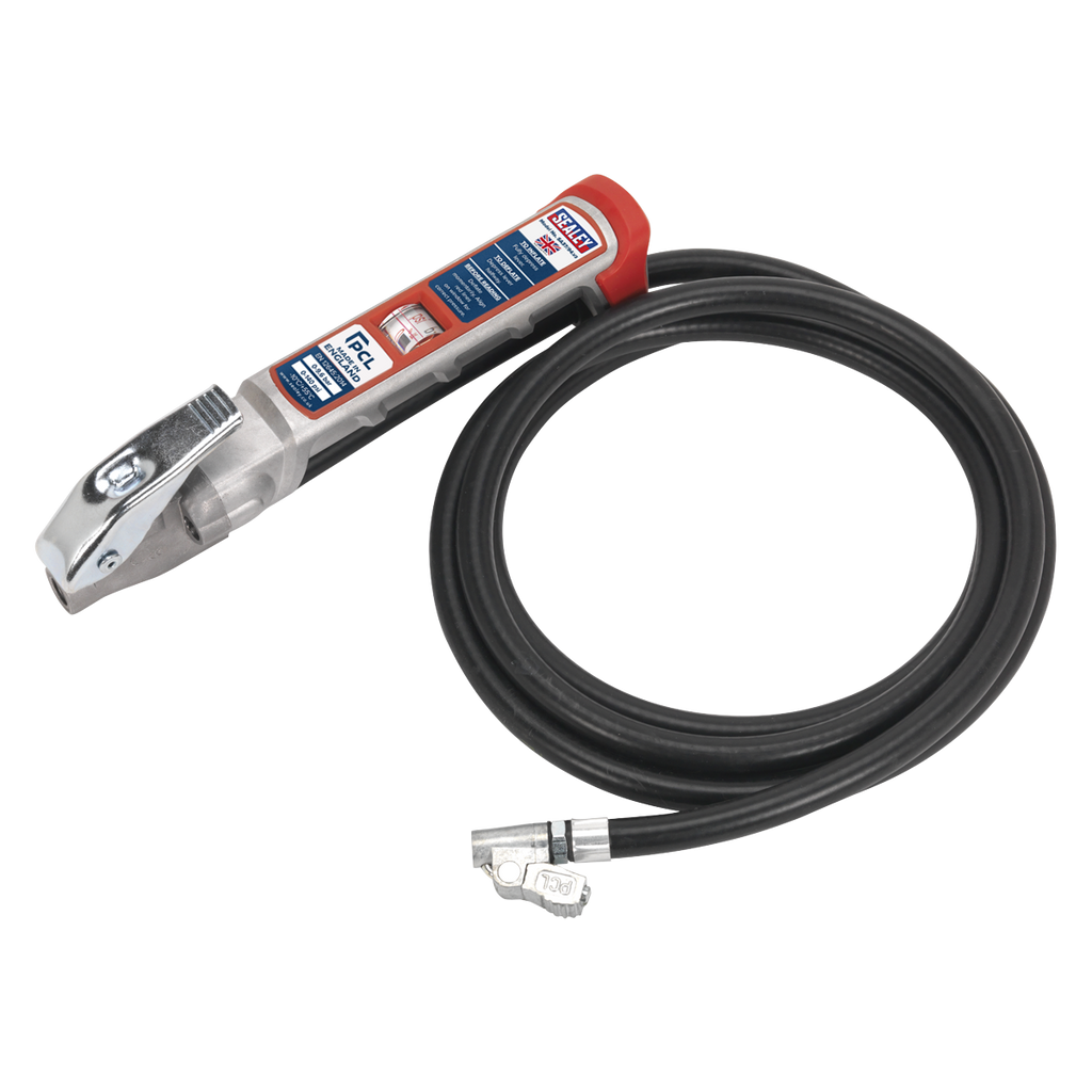 PCL Professional Tyre Inflator with 2.5m Hose & Clip-On Connector SA37/94