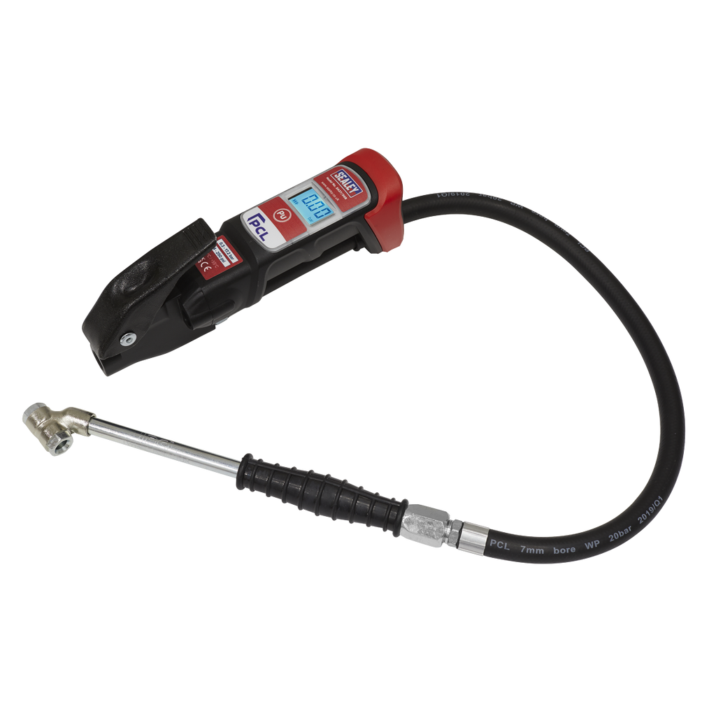 PCL Anodised Digital Tyre Inflator with Twin Push-On Connector SA37/96B