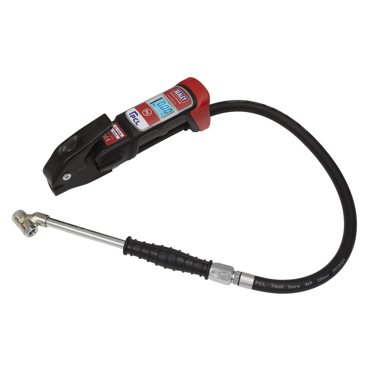 PCL Anodised Digital Tyre Inflator with Twin Push-On Connector SA37/96B