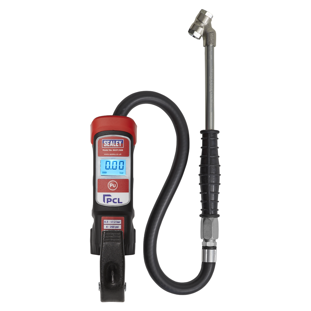 PCL Anodised Digital Tyre Inflator with Twin Push-On Connector SA37/96B