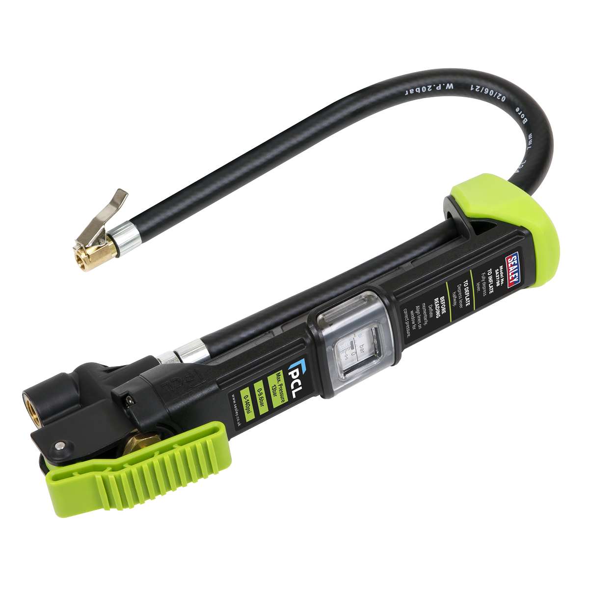 PCL Airlite Eco Tyre Inflator with Clip-On Connector SA37/98
