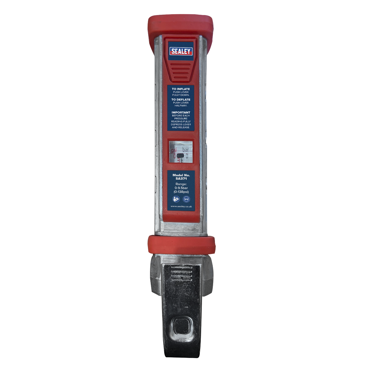 Tyre Inflator with 0.5m Hose & Twin Push-On Connector SA371