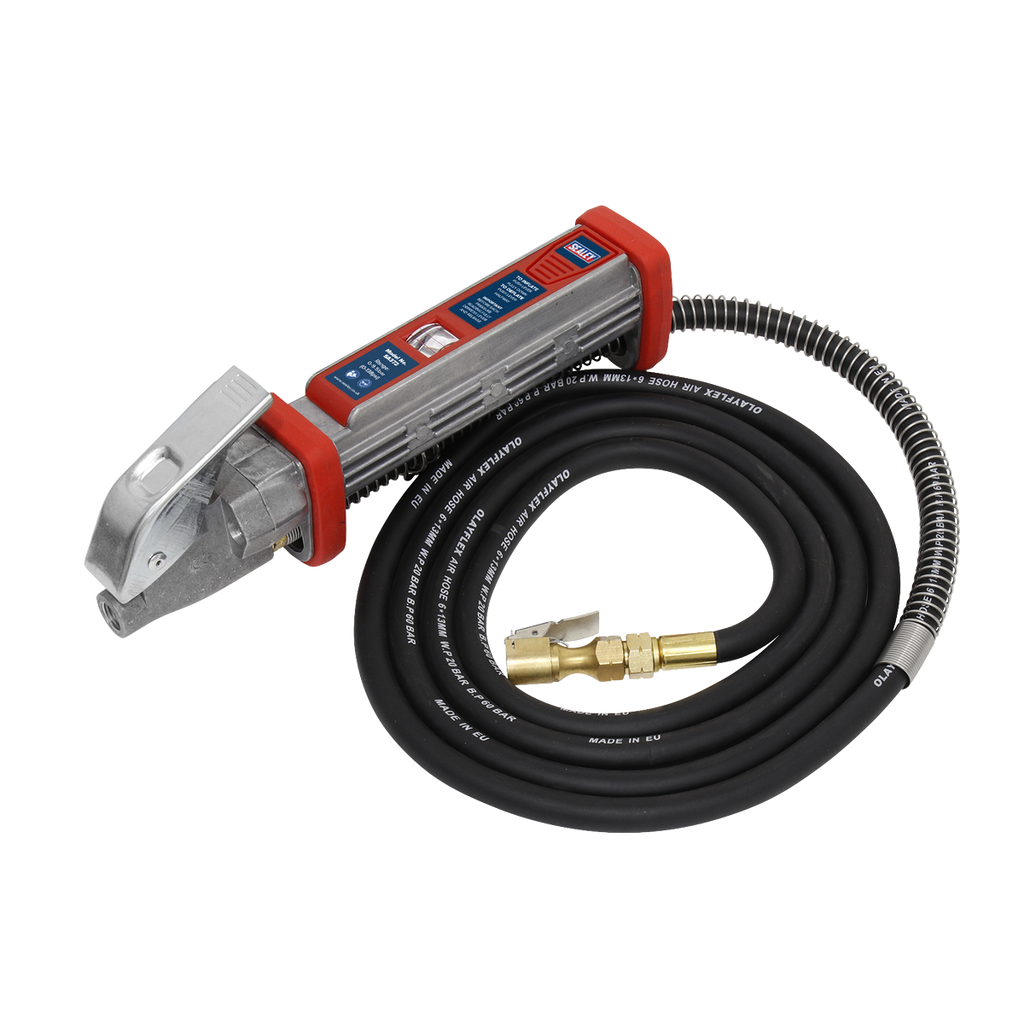 Tyre Inflator with 2.7m Hose & Clip-On Connector SA372