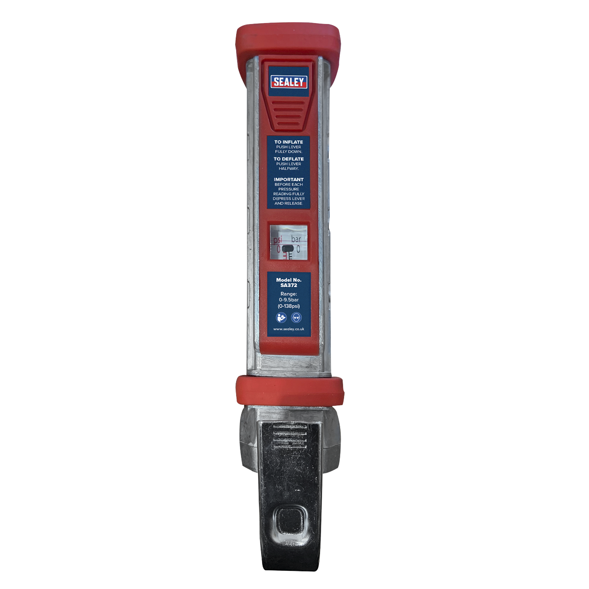 Tyre Inflator with 2.7m Hose & Clip-On Connector SA372