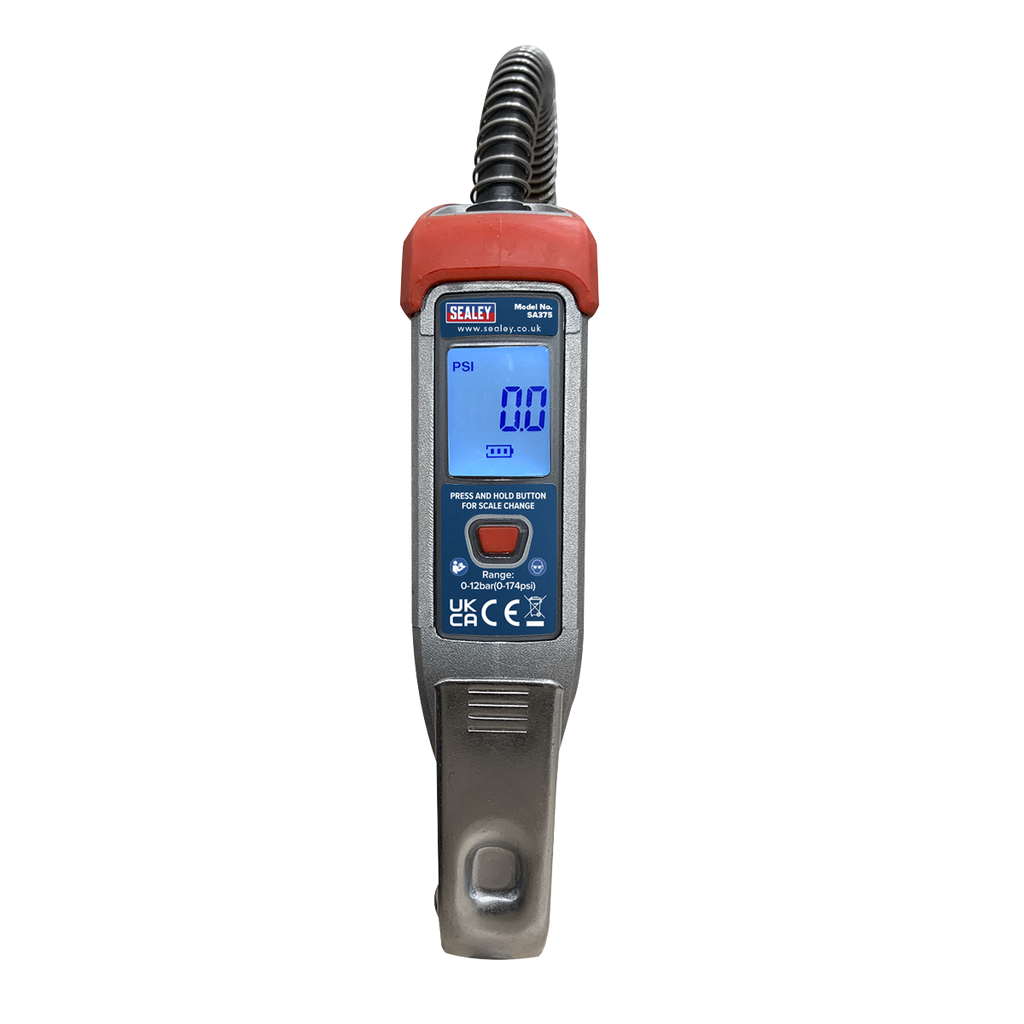 Digital Tyre Inflator with 2.7m Hose & Clip-On Connector SA375