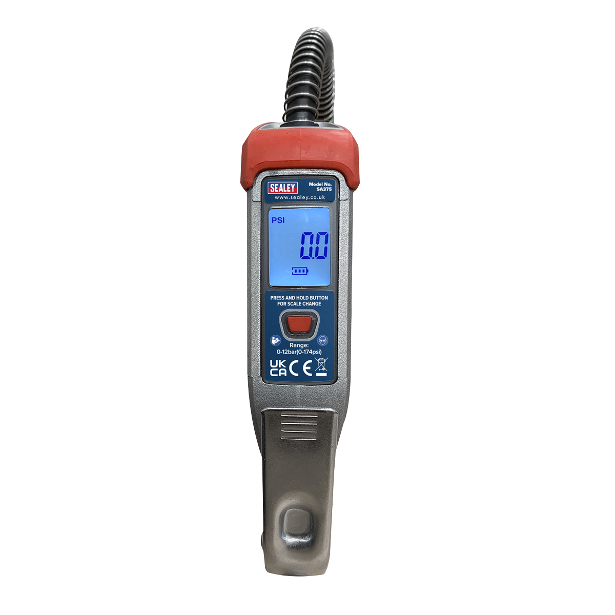 Digital Tyre Inflator with 2.7m Hose & Clip-On Connector SA375