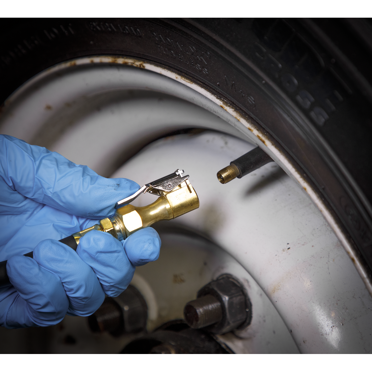 Tyre Inflator with Clip-On Connector SA399