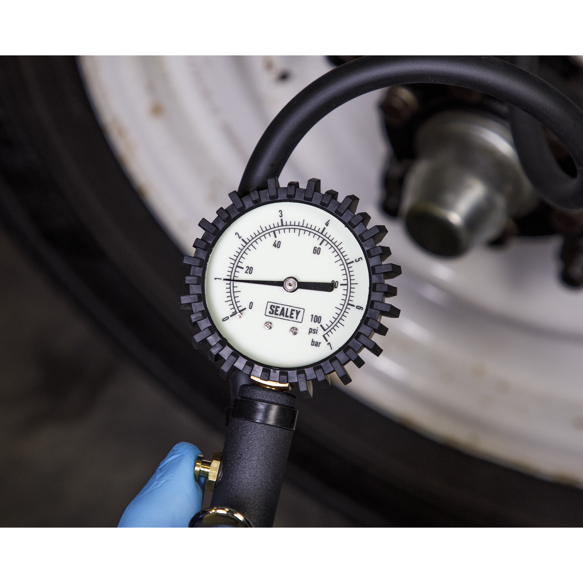Tyre Inflator with Clip-On Connector SA399