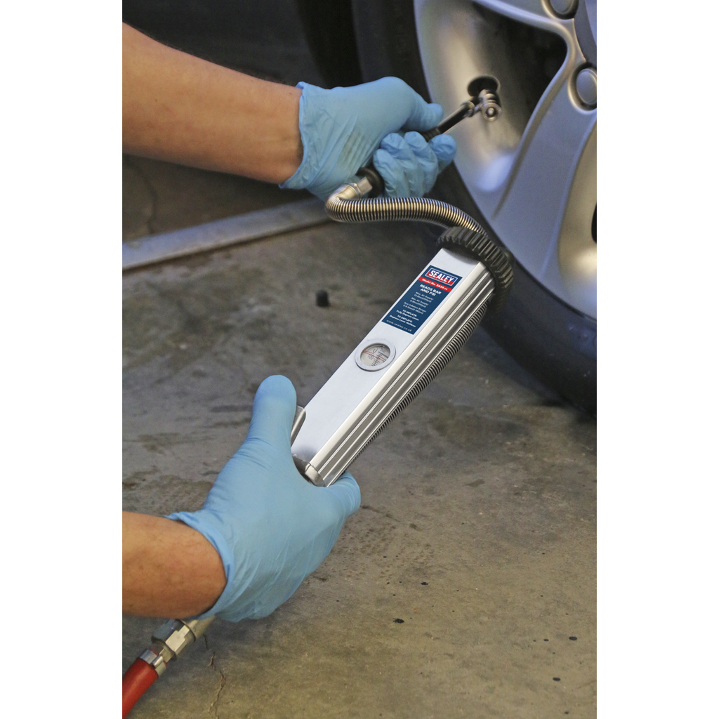 Long Type Tyre Inflator with Twin Push-On Connector SA39