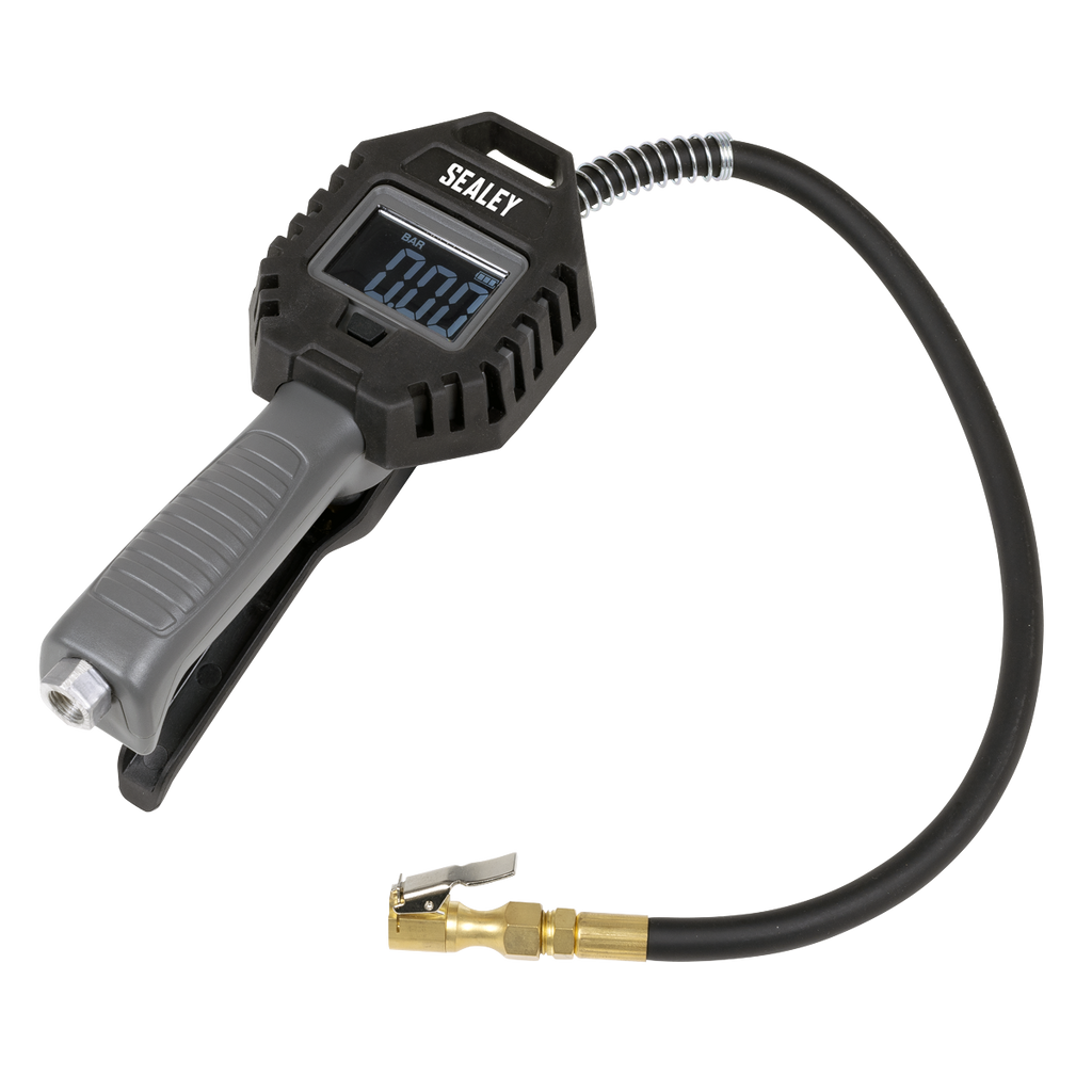 Digital Tyre Inflator with Clip on Connector & Rechargeable Digital Display SA500