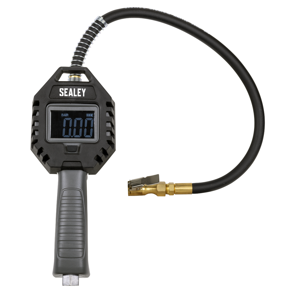 Digital Tyre Inflator with Clip on Connector & Rechargeable Digital Display SA500
