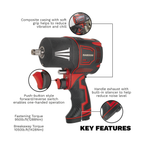 Twin Hammer Composite Air Impact Wrench 1/2"Sq Drive SA6006