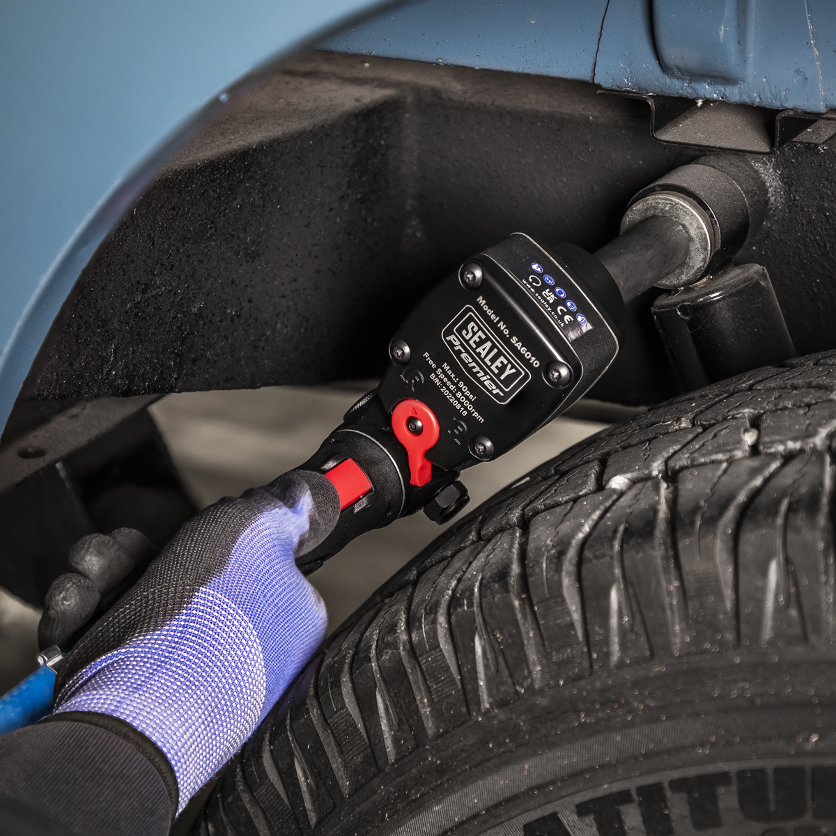 Twin Hammer Super Stubby Air Impact Wrench 1/2"Sq Drive SA6010