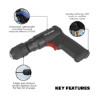 Composite Reversible Air Pistol Drill 10mm with Keyless Chuck SA620