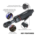 Compact Air Ratchet Wrench 1/4"Sq Drive SA630