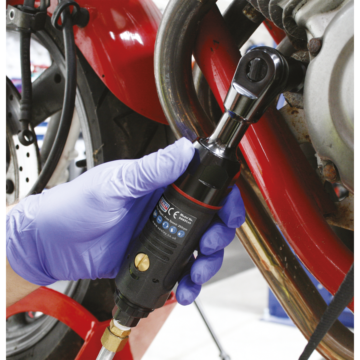 Compact Air Ratchet Wrench 1/4"Sq Drive SA630